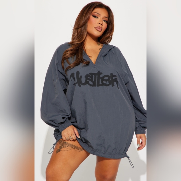 "Hustler" Windbreaker Mini Dress - Picture 4 of 7